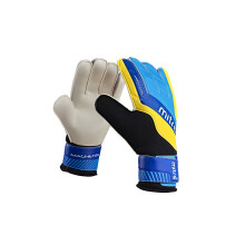 Mitre Magnetite Goalkeeper Gloves | Be Football Match Ready | Extra Comfort, Black/Blue/Yellow, Size 7