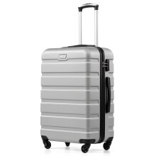 COOLIFE 24 Inch Medium Suitcase for Holiday Travel, Cruises and Studying Abroad, ABS+PC, Lightweight Durable Luggage with 360? Spinner Wheels, YKK