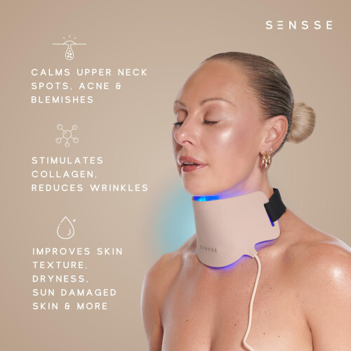 SENSSE Silhouette LED Neck Mask | Super soft, flexible silicone | 4 pre-programmed colour treatment modes 2