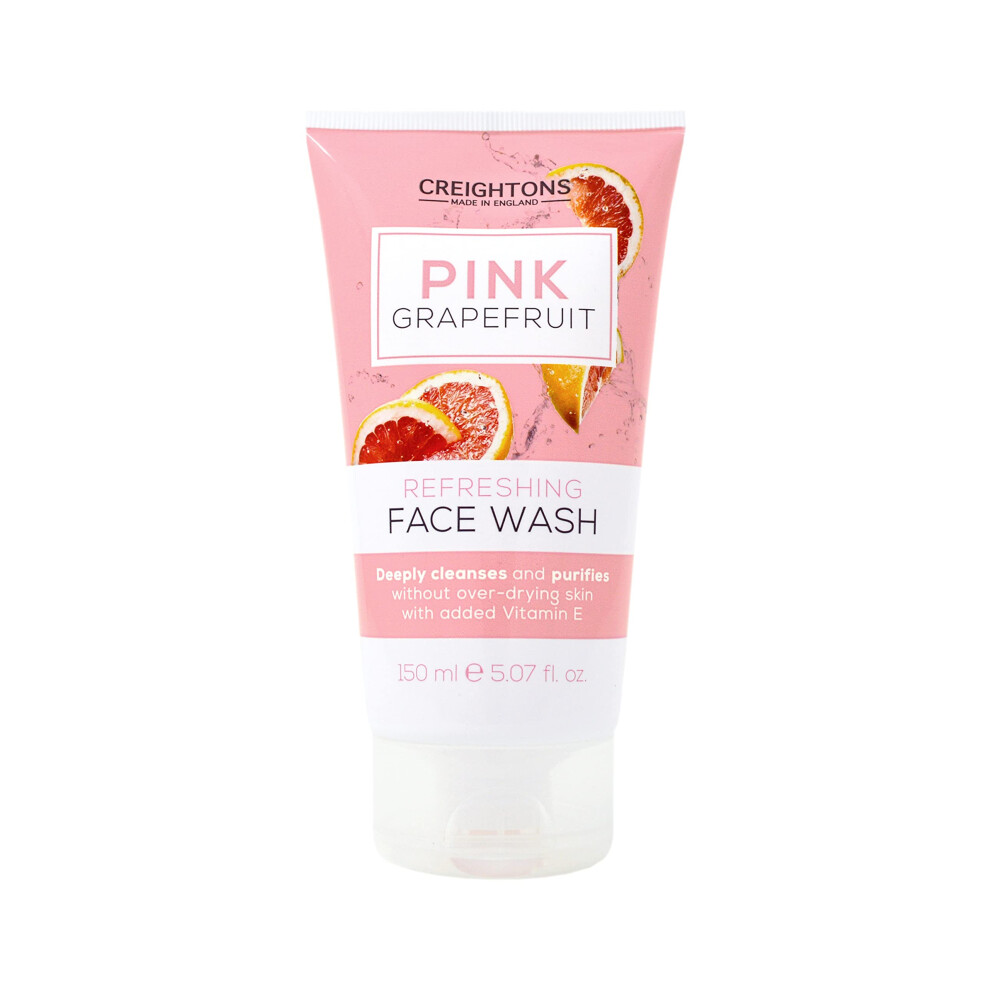 Creightons Pink Grapefruit Refreshing Face Wash (150Ml) - Deeply Cleanses & Purifies Without Over-Drying Skin. With Added Vitamin E. Dermatologically