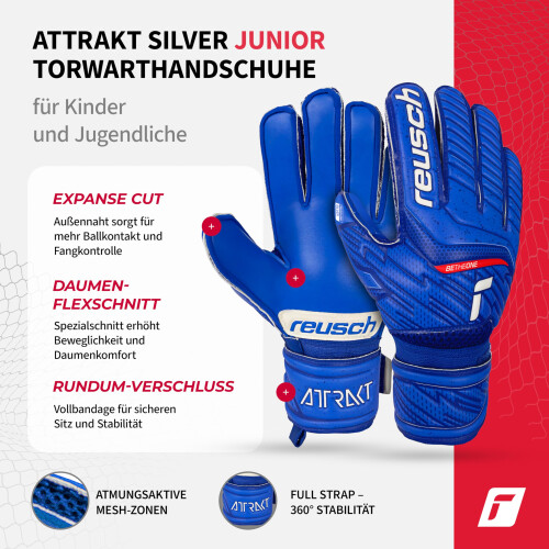 Reusch Reusch Attrakt Silver Glove Deep Blue/Deep Blue 7.5 1