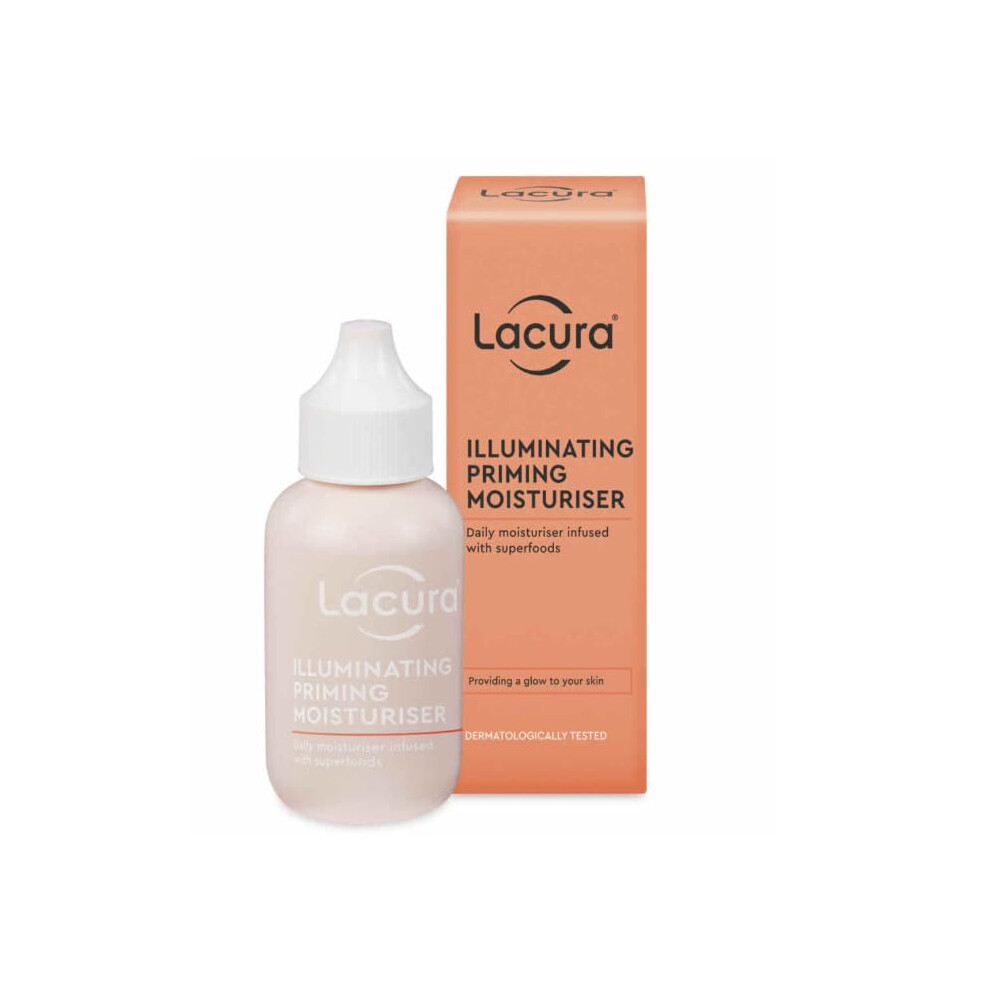 Aldi - Lacura | Illuminating Priming Moisturiser | Daily Moisturiser Indused With Superfoods | 50Ml [Imperfect Box]
