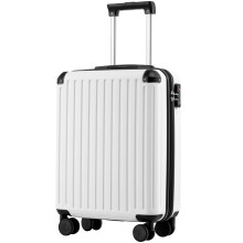 COOLIFE Cabin Suitcase 55X40X20cm for Ryanair & EasyJet, ABS Hard Shell Lightweight, 4 Dual-Spinners Wheels & TSA Lock - for Europe, Business, Study