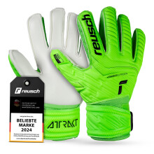 Reusch Attrakt Grip Finger Support Junior Flexible Goalkeeper Gloves Children Teenagers Football Gloves with Finger Protection for All Playing Field