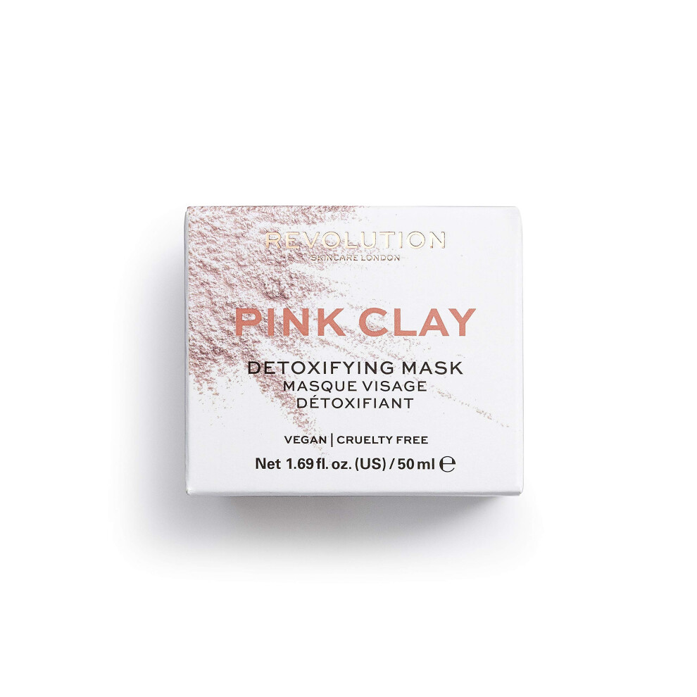 Revolution Beauty London Pink Skincare Skin Care Clay Detoxifying Face Mask 50 Ml