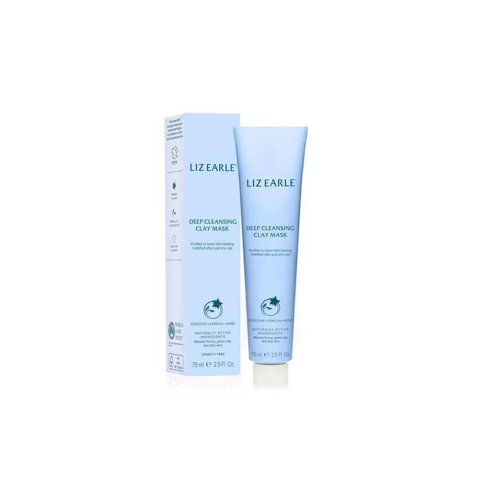 Liz Earle Green Deep Cleansing Clay Mask 75Ml Perfect For Oily Or Combination Skin Types