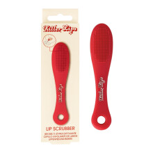 KILLER LIPS Invogue Lip Scrubber Wand - Red Silicone Bristles & Body - Lip Exfoliation Tool