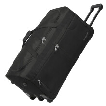 Rocklands? Lightweight Luggage Rolling Holdall Suitcase Wheeled Duffle Bag Cargo Travel Bag RL501 (Black/Black, Medium - 28" (H74 x L37 x W36 cm))