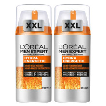 L'Oreal Paris DOUBLE L'Oreal Men Expert Anti-Fatigue Moisturiser, Hydra Energetic Men'S Moisturiser With Vitamin C*, Helps Fight Of Appearance Of Dark