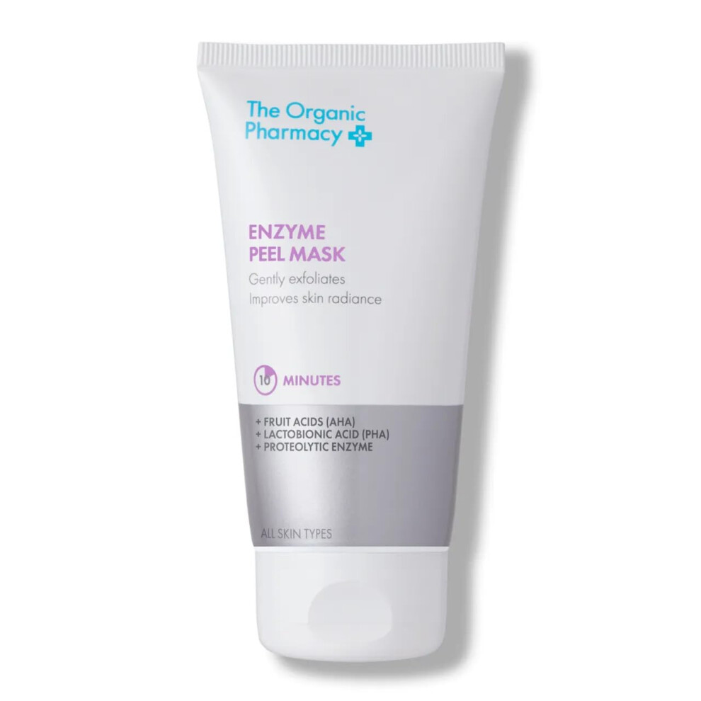 The Organic Pharmacy Enzyme Peel Mask, 60Ml - Brighten And Exfoliate, With Fruit Acids (Aha), Lactobionic Acid (Pha), Proteolytic Enzyme, Organic