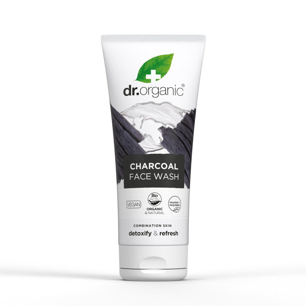 Dr. Organic Dr Organic Charcoal Face Wash, Cleansing, For Acne & Clearing Skin Oily, Problem Skin, Natural, Vegan, Cruelty-Free, Paraben & Sls-Free, Organic,