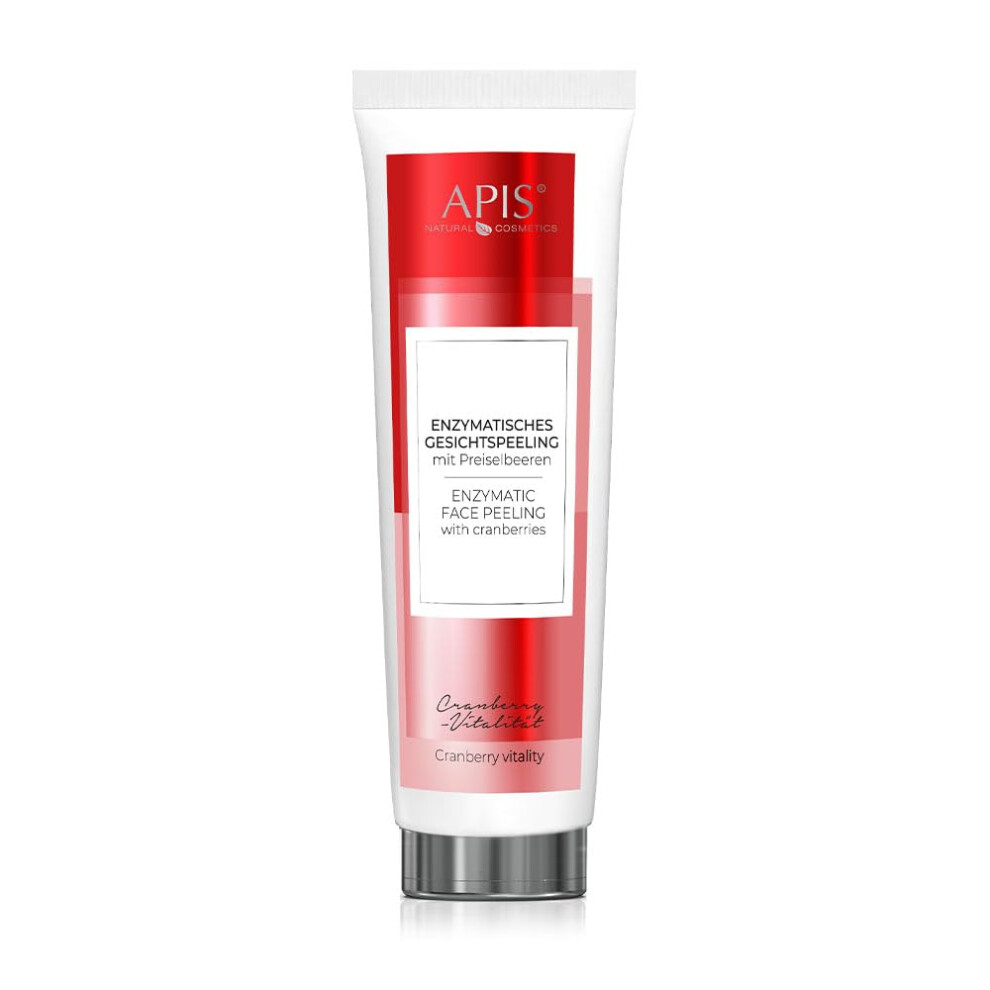 Apis Natural Cosmetics Apis Moosberry Vitality Enzymatic Face Scrub With Cranberry | Vitality And Cleansing | 100 Ml