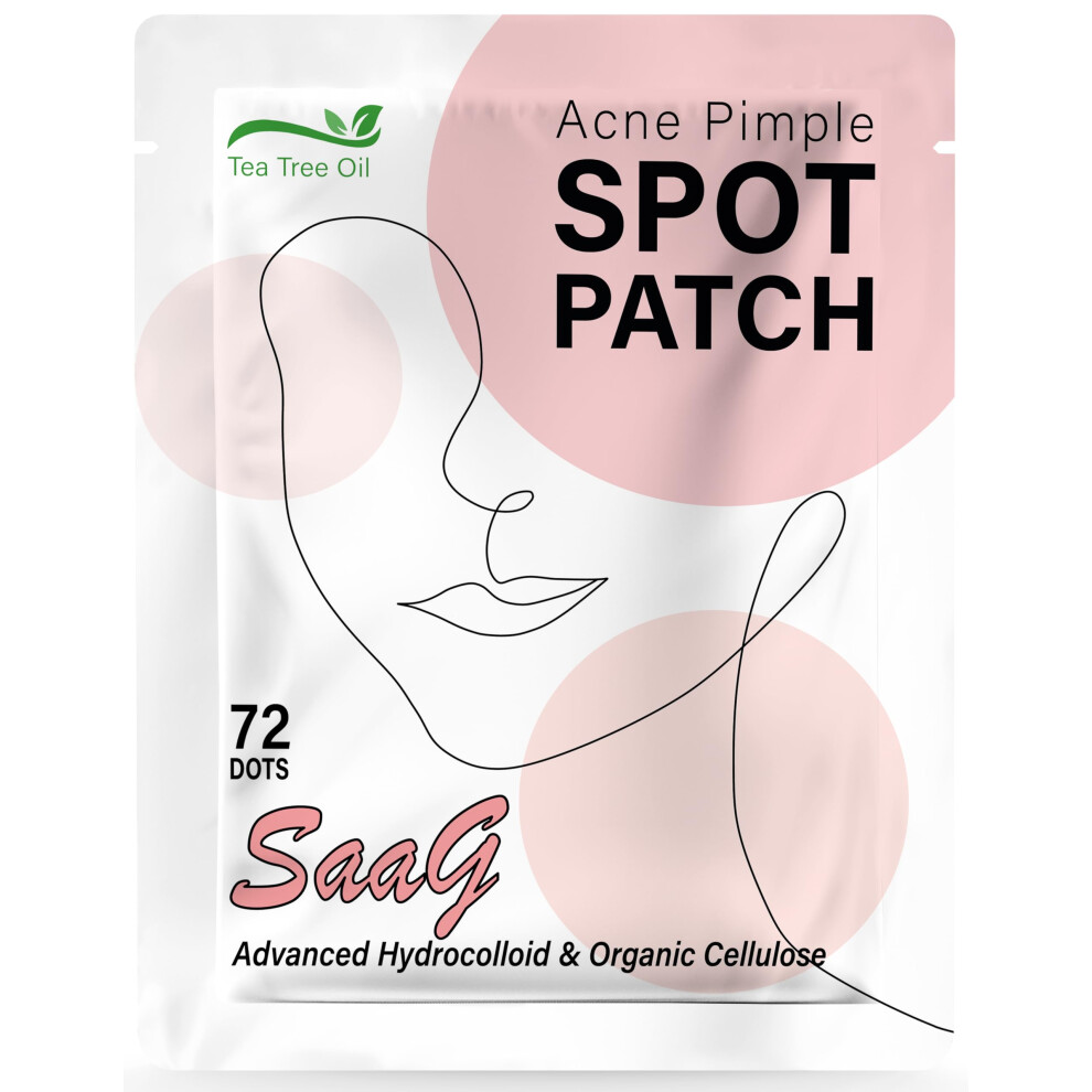 Saag Pimple Patches 72 Spot Patch Translucent Hydrocolloid Tea Tree Oil Pimples Patches For Spots With Salicylic Acid Effective Relief From Blemishes