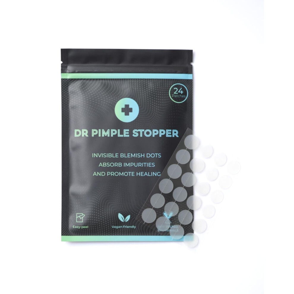 Dr Pimple Stopper Acne Spot Patches Pack Of 24 Translucent Hydrocolloid Infused With Centella Asiatic Oil Patch Spot Treatment Stickers For Face And