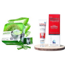 Eventone-C Skin Whitening Cream & Handmade Aloe Vera Essential Oil Soap ? Pack of 2 | Deep Cleansing & Skin Brightening Duo | Natural Aloe Vera