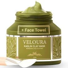 Green Tea Clay Face Mask for Men and Women by Veloura - Deep Cleansing and Hydrating Skincare with Niacinamide, Aloe Vera - Kaolin Clay Mask for Pore