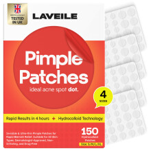 Laveile Hydrocolloid Pimple Patches 150 Count - 4 Sizes with Salicylic Acid, Tea Tree & Calendula Oil - Invisible Spot Treatment for Breakouts