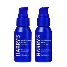 Harry's Hydrating Night Lotion, Night Moisturiser for Face, Lightweight 50ml, 2 Pack
