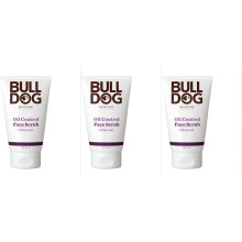 BULLDOG SKINCARE - Oil Control Face Scrub For Men | Exfoliating Charcoal Scrub 125ml x 3 Pack