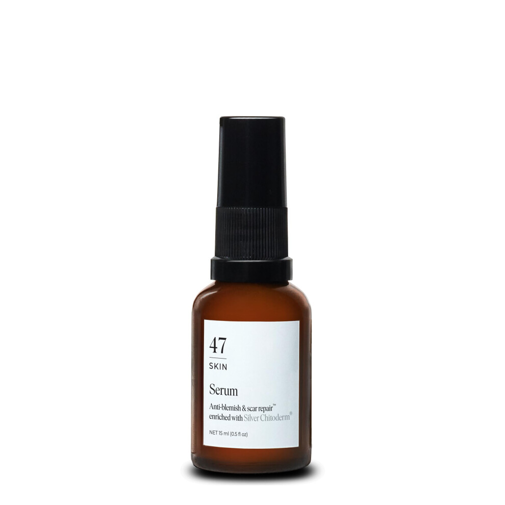 47 Skin Silver | Hydrating Face Serum With Chitoderm For All Skin Types | Clears Acne, Prevents & Heals Breakouts & Blemishes, Repairs Scars |