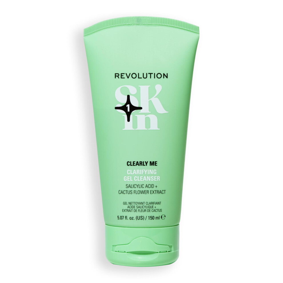 Revolution Skincare London Revolution Skin, Clearly Me 2% Salicylic Acid Clarifying Cleansing Gel, Face Wash, Hydrates Skin, For Blemish-Prone & Oily Skin, Vegan & Cruelty-Free,
