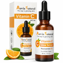 Vitamin C Glow Serum 20% with Hyaluronic Acid & 5% Niacinamide ? Brightening & Hydrating Face Serum for Radiant, Smooth Skin ? Lightweight Daily