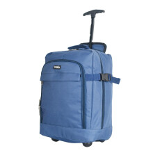 ZAHRAB 40x30x20cm for Ryanair Wizz Air, Underseat Bag Lightweight Hand Luggage Cabin Bag Trolley with Wheels Flight Bags Suit Case (Blue)