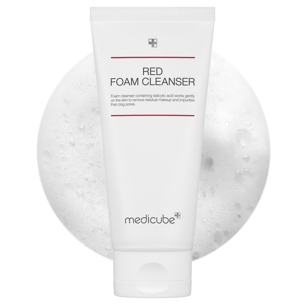 Medicube Red Foam Cleanser 120Ml - Deeply Cleanses, Remove Impurities, Control Sebum, | Korean Skincare