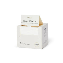 SKLIN Glow Cloths ? Luxury Disposable Face Towels (50 Count) | Hygienic Single-Use Facial Cloths for Cleansing, Makeup Removal & Sensitive Skin