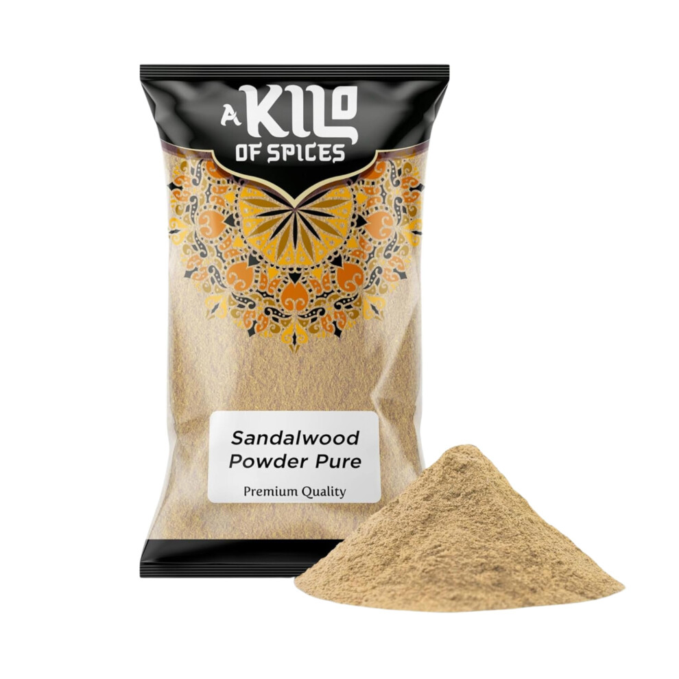 A Kilo Of Spices | Sandalwood Powder 500G | Ayurvedic Mask For Face And Body | Pure Skin Soothing | Ideal Skin Remedy For Acne, Pimples, Blemishes,