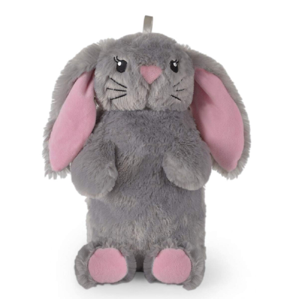 Slumberzzz Grey Plush Rabbit Hot Water Bottle (Grey)