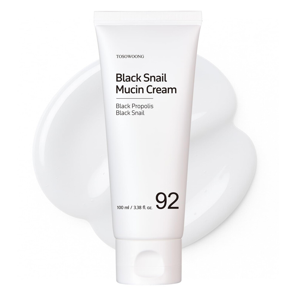 Tosowoong Black/Cream Snail Mucin 92% Face With 920,768Ppm Snail Mucin & Propolis, Lightweight Hydrating For Smooth And Radiant Skin,