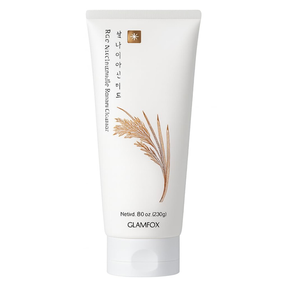 Glamfox Rice Niacinamide Foam Cleanser | Brightening & Moisturizing 230G