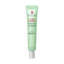 Erborian - CC Red Correct - Anti Redness Tinted Face Cream with Centella Asiatica Panthenol and Bisabolol - Green Neutralizing Shade with SPF 30 -