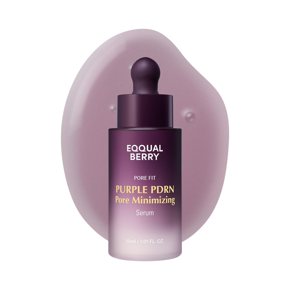 Eqqualberry Purple Pdrn Pore Minimising Serum - Vegan Collagen & Peptides For Pore Refining & Skin Elasticity | Niacinamide & Cica Exosome For Calming
