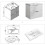 Vanity Unit Basin Sink Resin Gloss White Wall Hung 600mm 4