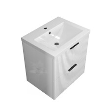 Vanity Unit Basin Sink Ceramic Gloss White Wall Hung 500mm
