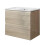 Vanity Unit with Basin Ceramic Gloss Oak Wall Hung 600mm 2