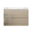 Vanity Unit Basin Sink Ceramic Gloss Oak Wall Hung 800mm 3