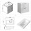 Vanity Unit with Sink Resin Gloss White Wall Hung 600mm 5