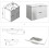 Vanity Unit Basin Sink Resin Gloss White Wall Hung 800mm 5
