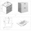 Vanity Unit Basin Sink Ceramic Gloss White Wall Hung 500mm 5