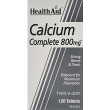 HealthAid Calcium Complete 800mg - Bone & Teeth Support - High Absorption - 120