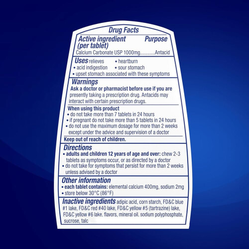 Tums TUMS Ultra Maximum Strength Chewable Tablets, Assorted Fruit - 72 1