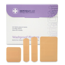 Dependaplast Washproof Plasters Assorted, Flexible PU Plastic Film,