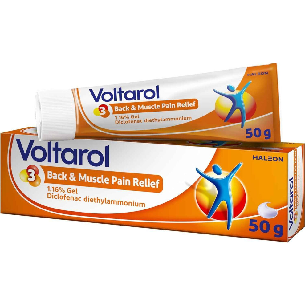 Voltarol Back & Muscle Pain Relief 1.16% Gel, For Joint Pain Relief, Suitable For Knee Pain & Neck Pain, 50G