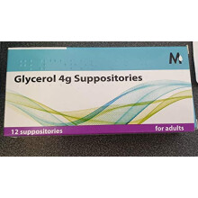 Glycerol Suppositories Adult - 4g, Three Packs of 12s Each