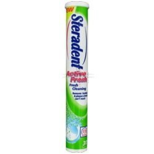 Steradent THREE PACKS of Active Fresh Denture Tablets