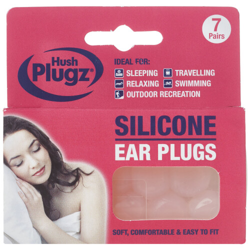 Hush Plugz Silicone Earplugs x 3 packs