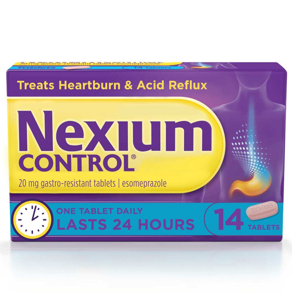 Nexium Control Heartburn & Indigestion Tablets For Acid Reflux Relief,